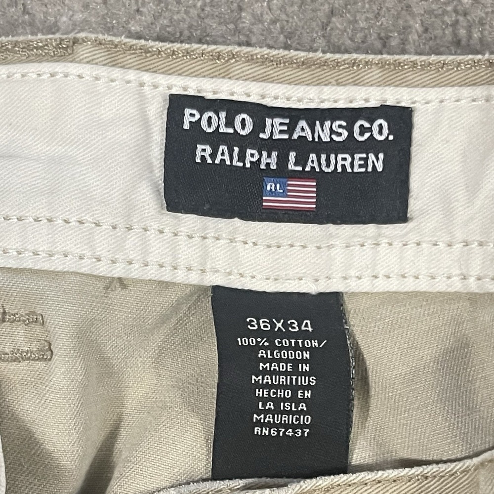 Polo Ralph Lauren Cargo Pants Men 36x34 Brown Paratrooper Utility Military USA - Picture 6 of 16